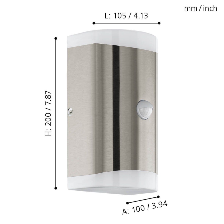 Eglo - LED ulkoseinävalaisin anturilla 2xGU10/4,6W/230V IP44