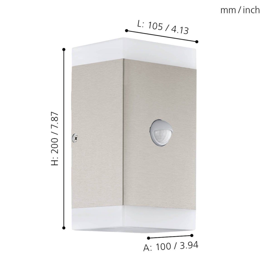 Eglo - LED Ulkoseinävalaisin anturilla 2xGU10/4,6W/230V IP44