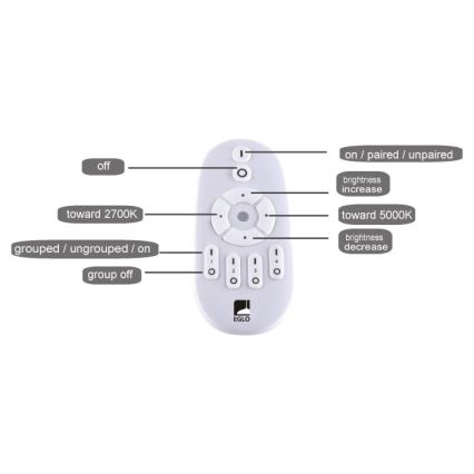 Eglo - LED Himmennettävä paneeli LED/25W/230V 2700-5000K + kaukosäädin