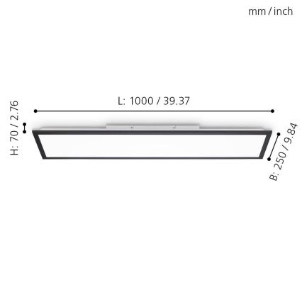 Eglo - LED Himmennettävä paneeli LED/25W/230V 2700-5000K + kaukosäädin