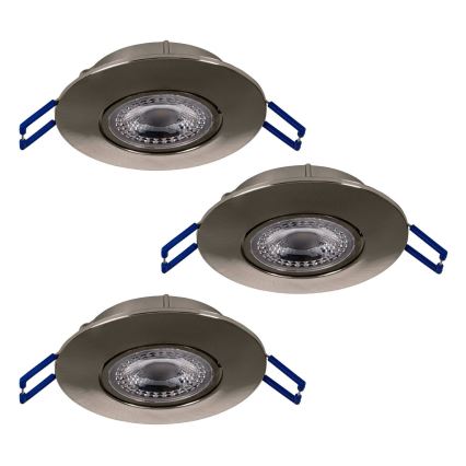 Eglo 75765 - SETTI 3x LED upotettava valo ZUJAR LED/3,4W/230V mattakromi