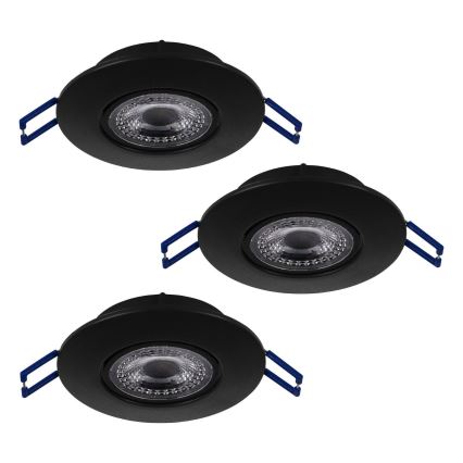 Eglo 75765 - SETTI 3x LED upotettava valo ZUJAR LED/3,4W/230V musta