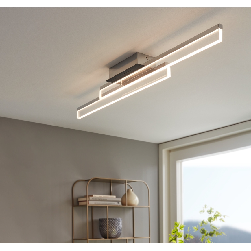 Eglo 780433 - LED-kattovalaisin kylpyhuoneeseen YANGUAS 2xLED/11W/230V 3000K IP44 mattakromi
