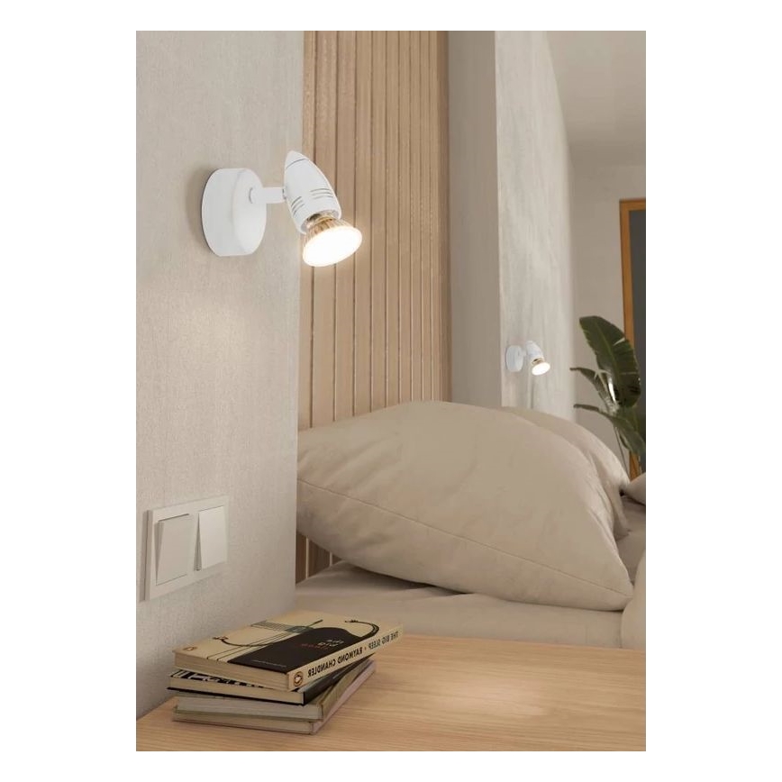 Eglo 780447 - LED-seinävalaisin SABADELL 1xGU10/2,8W/230V 3000K valkoinen