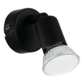Eglo 780457 - LED-seinävalaisin ESCALERA 1xGU10/2,8W/230V 3000K musta