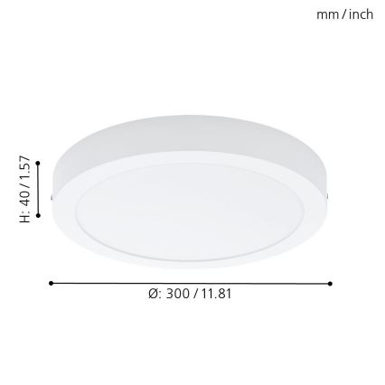 Eglo 78203 - LED-kattovalaisin FUEVA LED/22W/230V