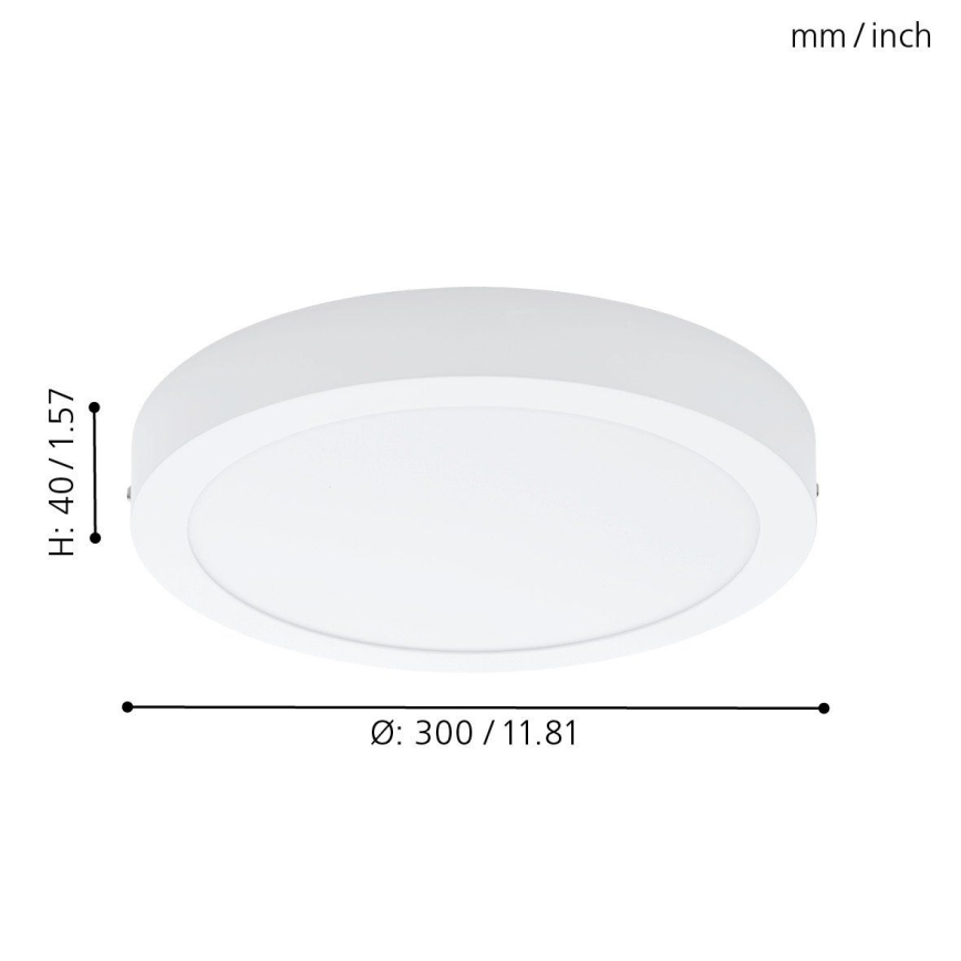 Eglo 78203 - LED-kattovalaisin FUEVA LED/22W/230V