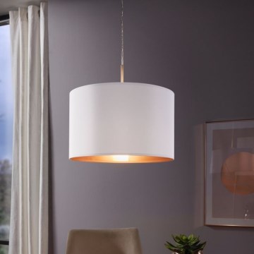 Eglo 78695 - Kattokruunu johdossa PASTERI 1xE27/60W/230V valkoinen