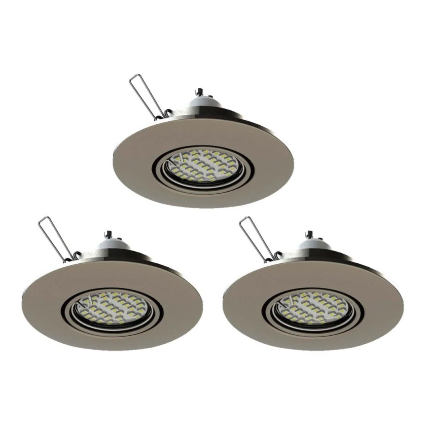 Eglo 78705 - SETTI 3x LED upotettava valo PENETO 1xGU10/3,3W/230V mattakromi