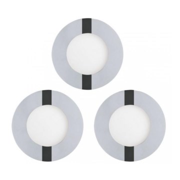 Eglo 78733 - SETTI 3x LED Kylpyhuoneen upotettava valo FUEVA 1xLED/2,7W/230V IP44