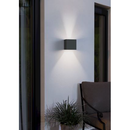 Eglo 79215 - LED-ulkoseinävalaisin CALPINO 2xLED/3,3W/230V 3000K IP54 musta