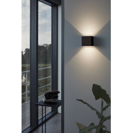 Eglo 79215 - LED-ulkoseinävalaisin CALPINO 2xLED/3,3W/230V 3000K IP54 musta