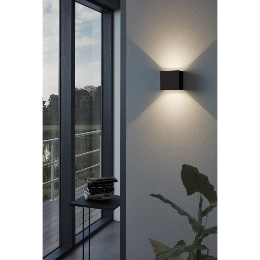 Eglo 79215 - LED-ulkoseinävalaisin CALPINO 2xLED/3,3W/230V 3000K IP54 musta