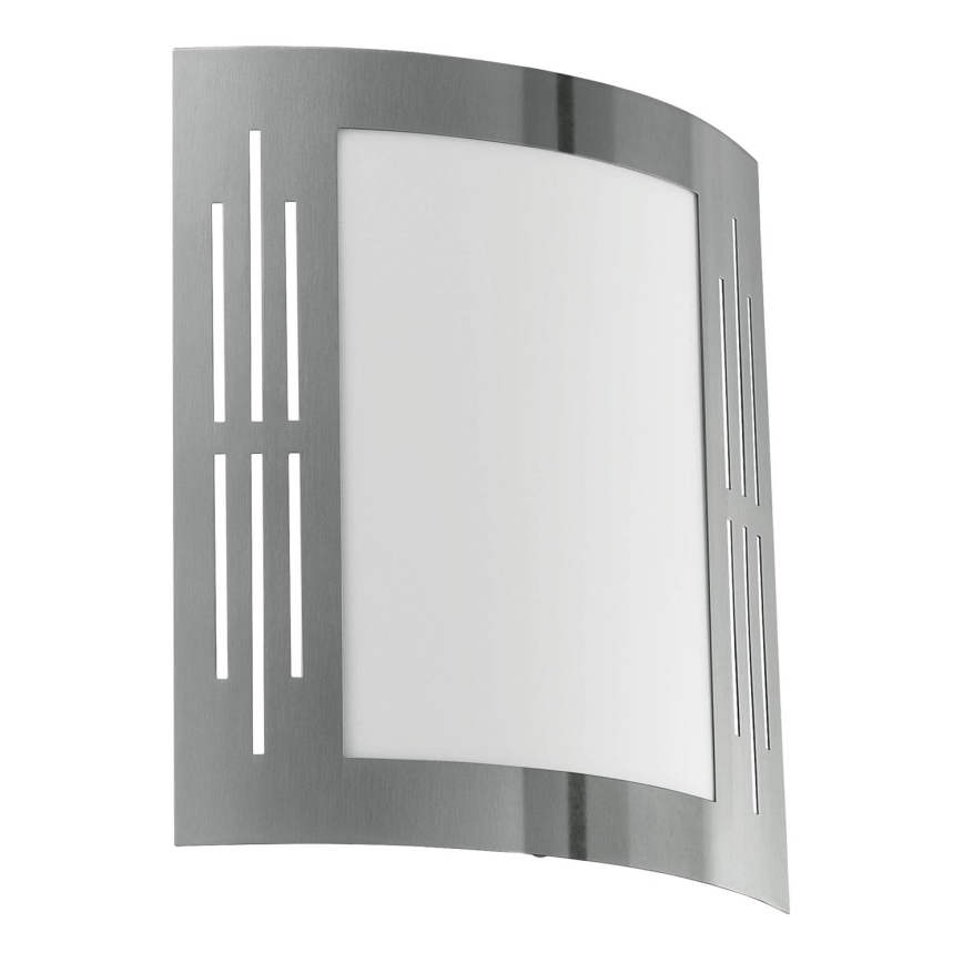 Eglo 79282 - Ulkoseinävalaisin CITY 1xE27/60W/230V kiiltävä kromi IP44