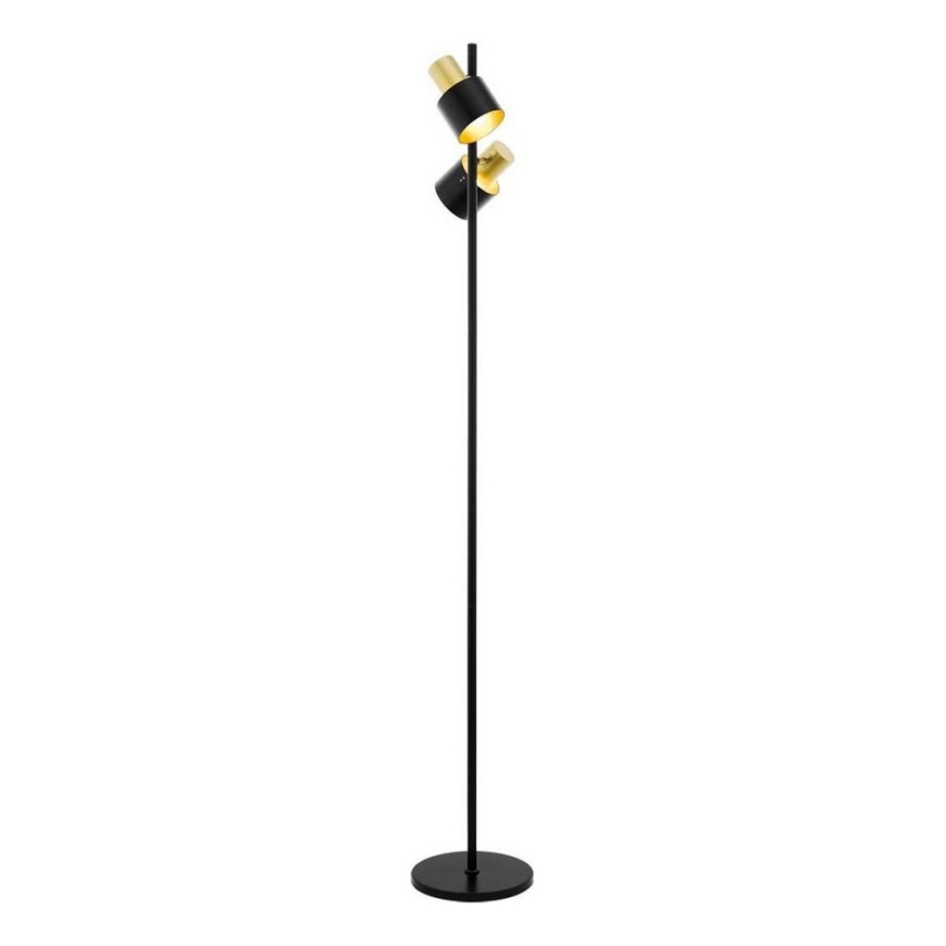 Eglo 79376 - Lattialamppu FIUMARA 2xE27/60W/230V musta/kulta