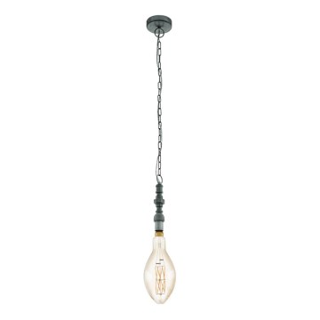 Eglo 79407 - LED riippuvalaisin ketjulla PENSILVA 1xE27/8W/230V musta