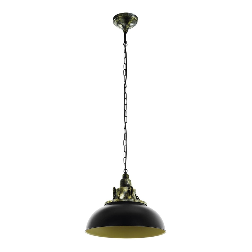 Eglo 79463 - Kattokruunu ketjussa PETRITOLI 1xE27/60W/230V musta