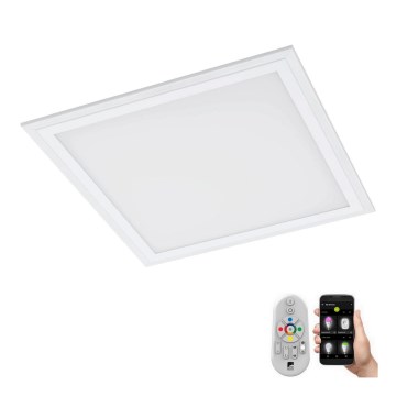 Eglo 79464 - Himmennettävä LED-kattovalaisin POZZALLO LED/16W/230V 2700-6500K 30x30 cm valkoinen + kauko-ohjaus
