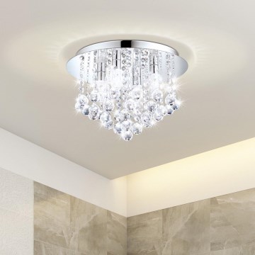 Eglo 79516 - LED-kattovalaisin kylpyhuoneeseen MONTEPRANDONE 8xG9/3W/230V IP44 kiiltävä kromi