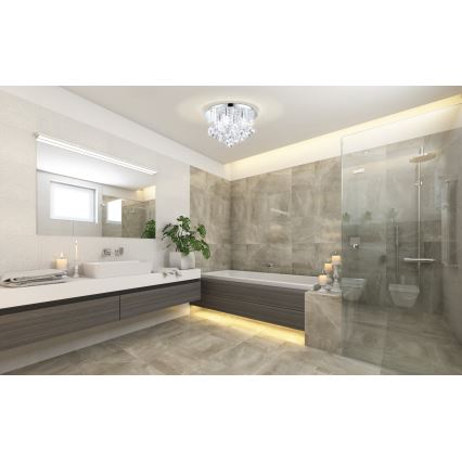 Eglo 79516 - LED-kattovalaisin kylpyhuoneeseen MONTEPRANDONE 8xG9/3W/230V IP44 kiiltävä kromi