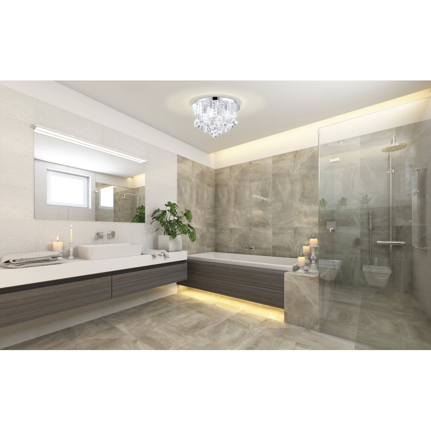 Eglo 79516 - LED-kattovalaisin kylpyhuoneeseen MONTEPRANDONE 8xG9/3W/230V IP44 kiiltävä kromi