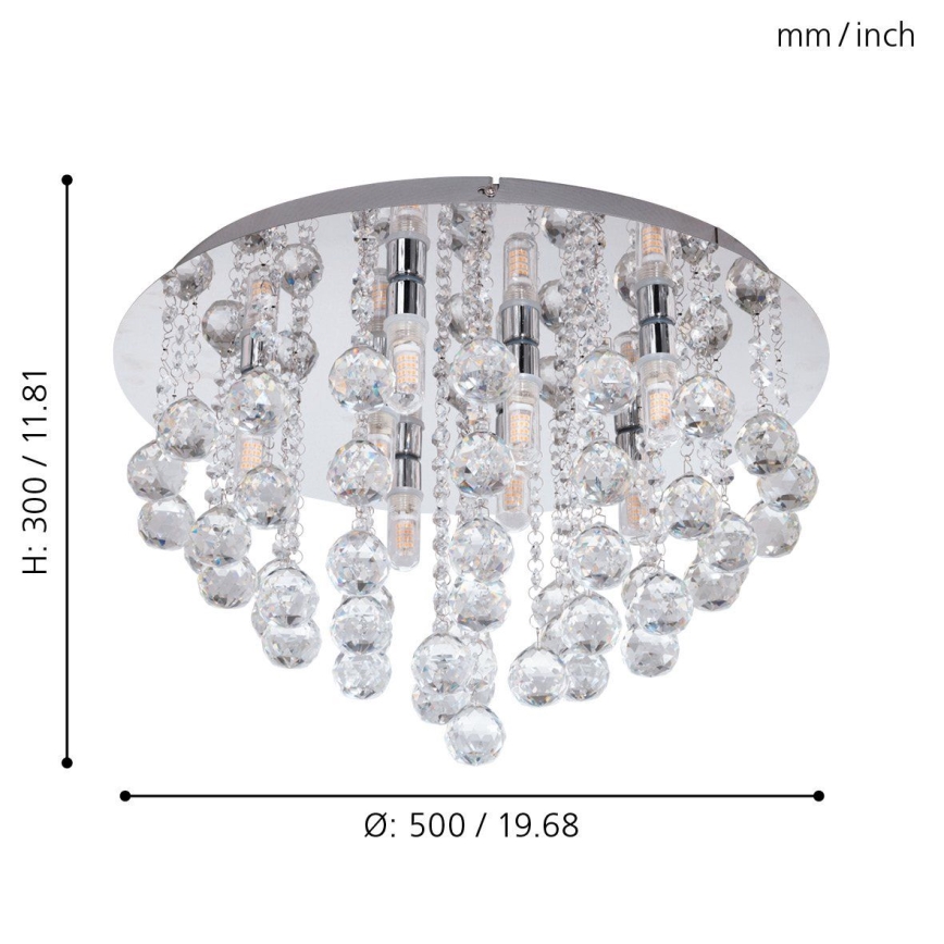 Eglo 79516 - LED-kattovalaisin kylpyhuoneeseen MONTEPRANDONE 8xG9/3W/230V IP44 kiiltävä kromi