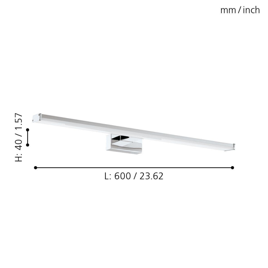 Eglo 79533 - Kylpyhuoneen LED-peilivalo SARNOR LED/11W/230V 60 cm IP44 kiiltävä kromi
