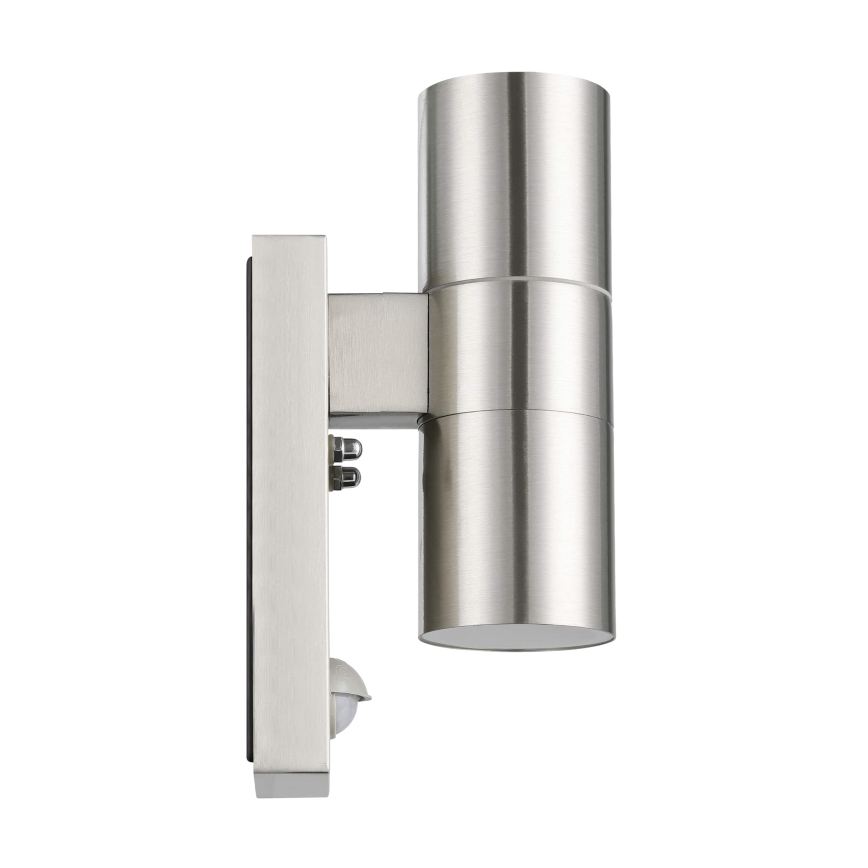 Eglo 79594- LED Ulkovalo anturilla ARAPONGAS 2xGU10/2,8W/230V IP44 mattakromi
