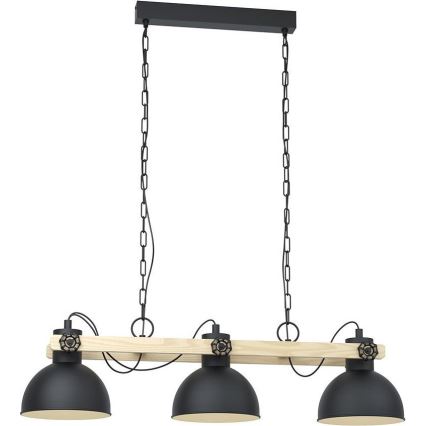 Eglo 79896 - Kattokruunu ketjussa LUBENHAM 3xE27/28W/230V