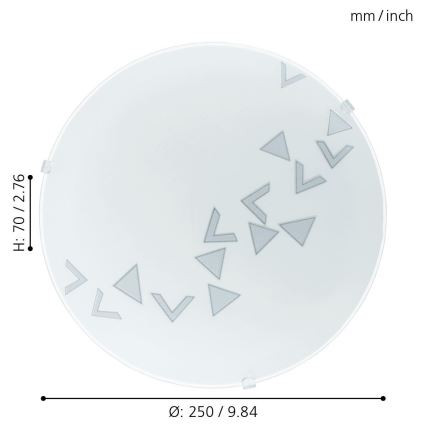 Eglo 80263 - Kattovalo MARS 1xE27/60W/230V