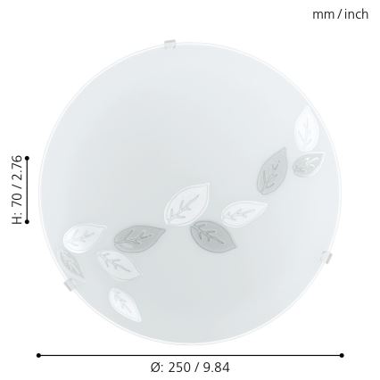 Eglo 80264 - Kattovalo MARS 1xE27/25W/230V