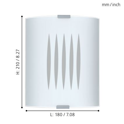 EGLO 83132 - Kattoseinävalaisin GRAFIK 1xE27/60W