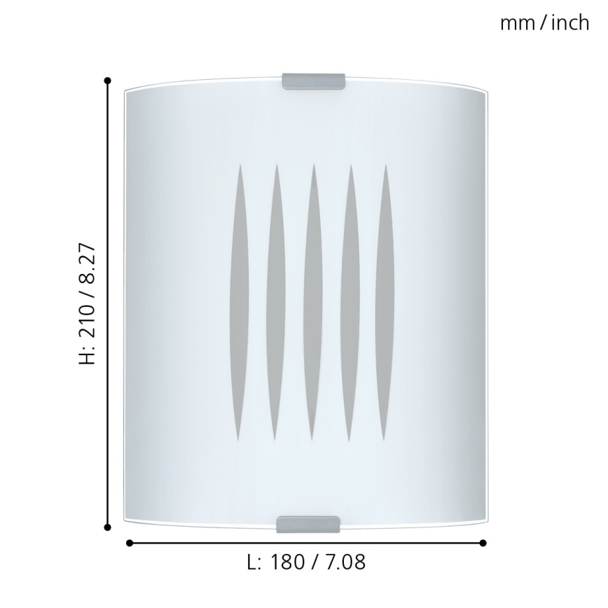 EGLO 83132 - Kattoseinävalaisin GRAFIK 1xE27/60W