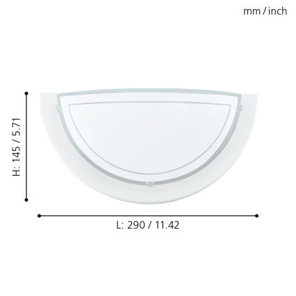 Eglo 83154 - Seinävalaisin PLANET 1 1xE27/60W/230V