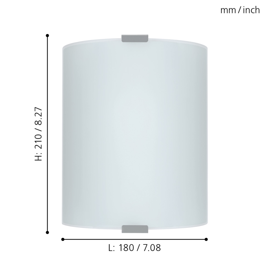EGLO 84028 - Kattoseinävalaisin GRAFIK 1xE27/60W valkoinen