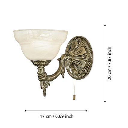 EGLO 85859 - Seinävalaisin MARBELLA 1xE14/40W/230V