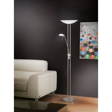EGLO - Himmennettävä lattiavalaisin BAYA 1xR7s/230W+1xG9/33W mattakromi
