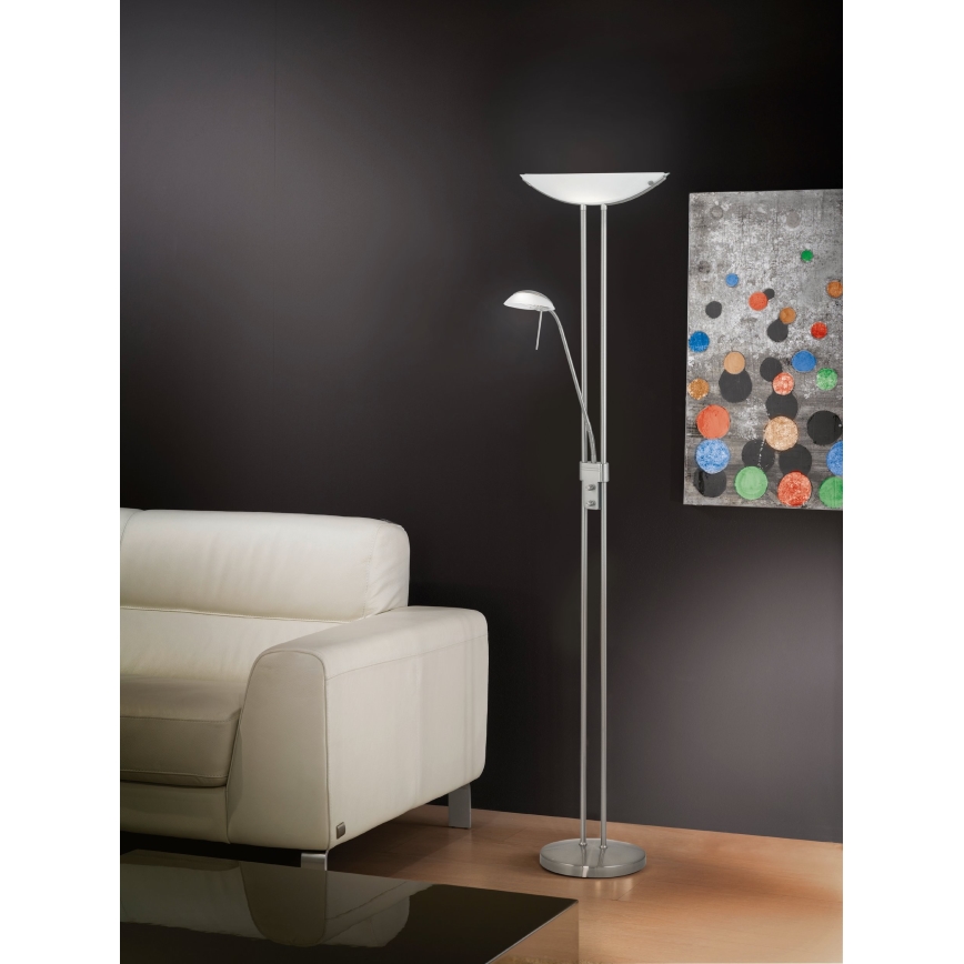 EGLO - Himmennettävä lattiavalaisin BAYA 1xR7s/230W+1xG9/33W mattakromi