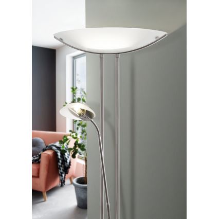 EGLO - Himmennettävä lattiavalaisin BAYA 1xR7s/230W+1xG9/33W mattakromi