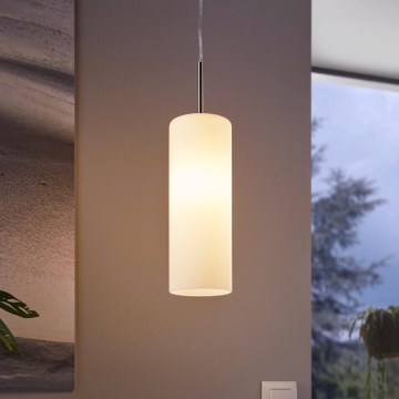 EGLO 85977 - Kattokruunu narulla TROY 3 1xE27/60W valkoinen