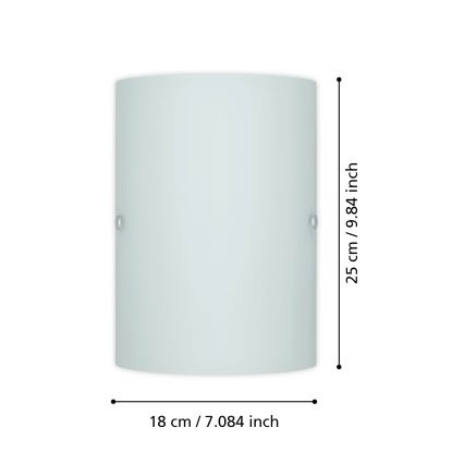 EGLO 85979 - Seinävalaisin TROY 3 1x14/60W valkoinen
