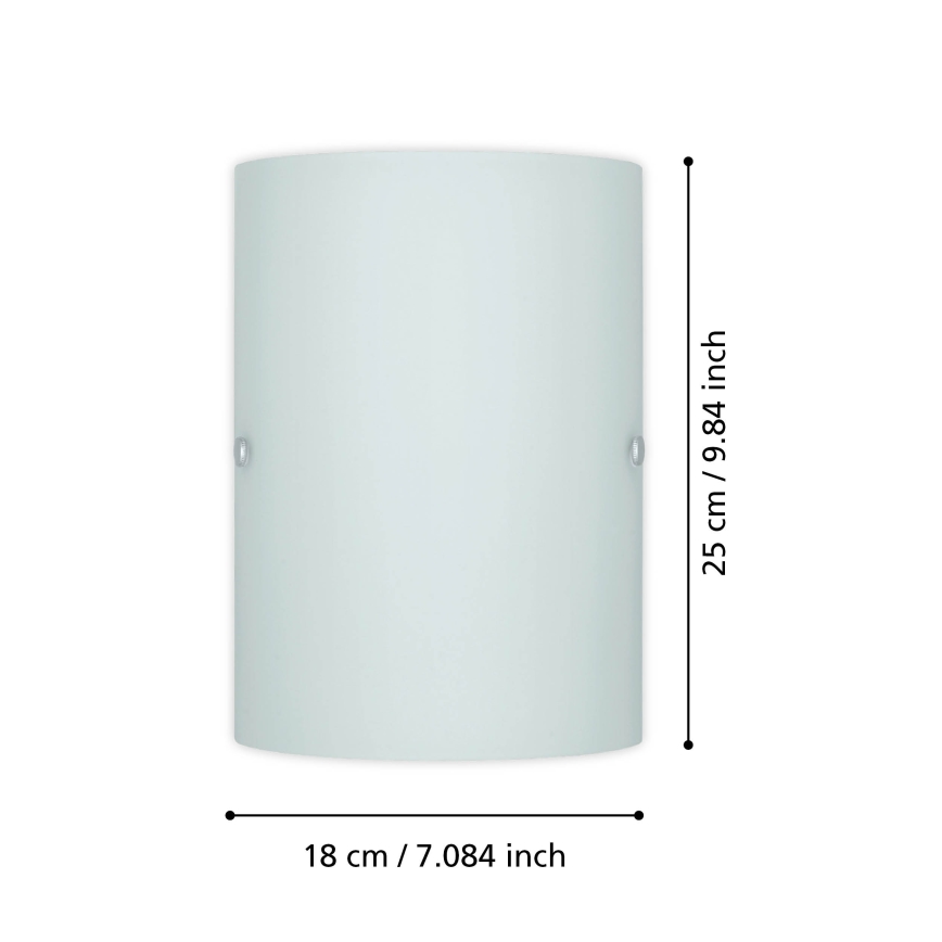 EGLO 85979 - Seinävalaisin TROY 3 1x14/60W valkoinen