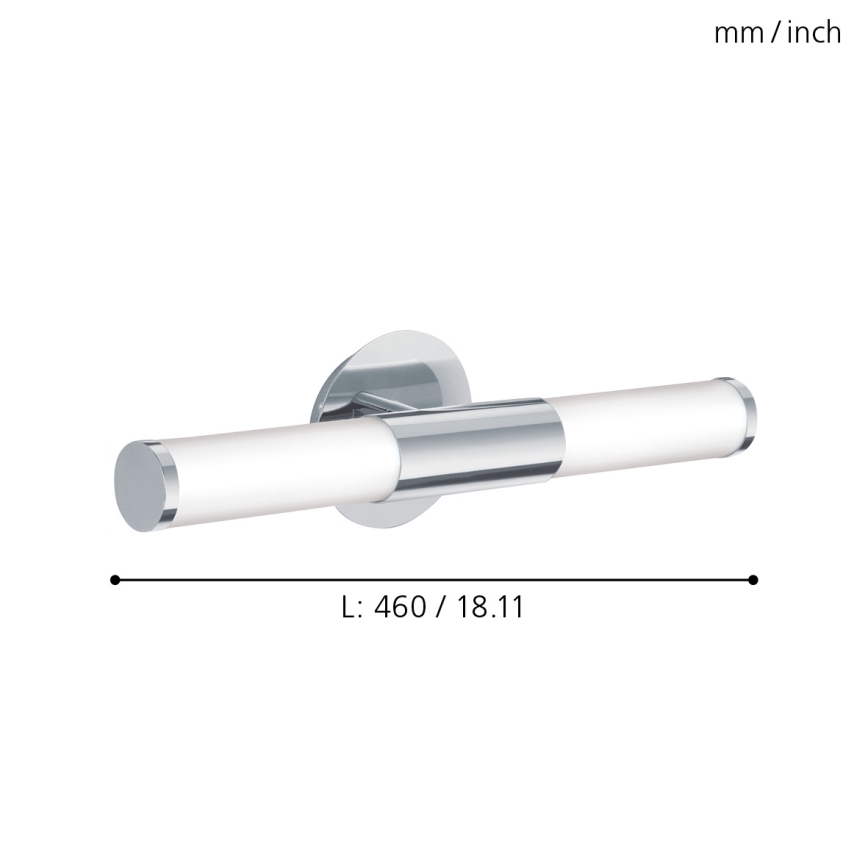 Eglo 87219 - Kylpyhuoneen seinävalaisin PALMERA 2xE14/40W/230V IP44