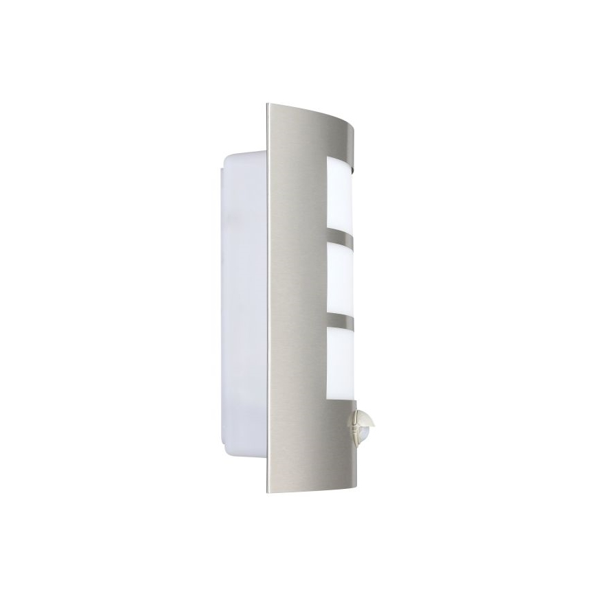 EGLO 88142 - Ulkoseinävalaisin anturilla CITY 1xE27/15W/230V IP44