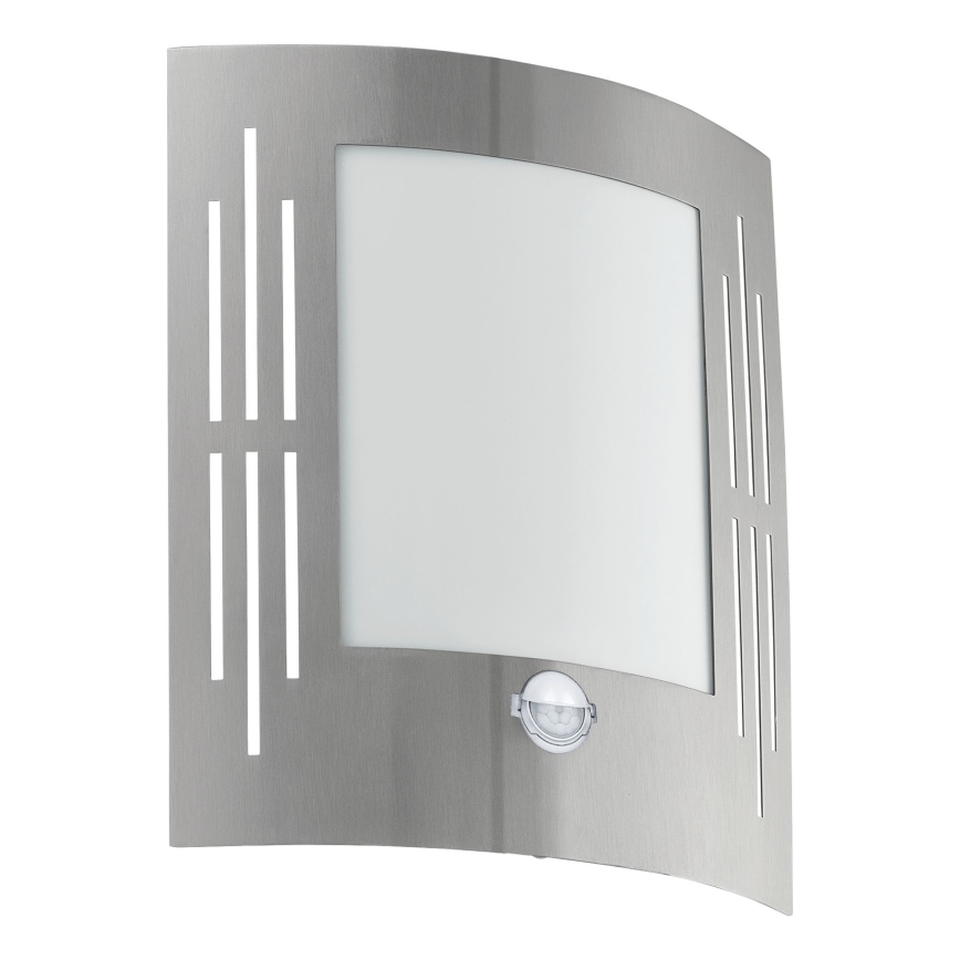 EGLO 88144 - Ulkoseinävalaisin anturilla CITY 1xE27/15W/230V IP44