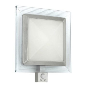 EGLO 88163 - Ulkoseinävalaisin PALI liiketunnistimella 1xE27/15W + 1xLED/1,28W IP44