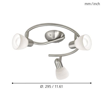 EGLO 88475 - Kohdevalo DAKAR 1 3xE14/40W