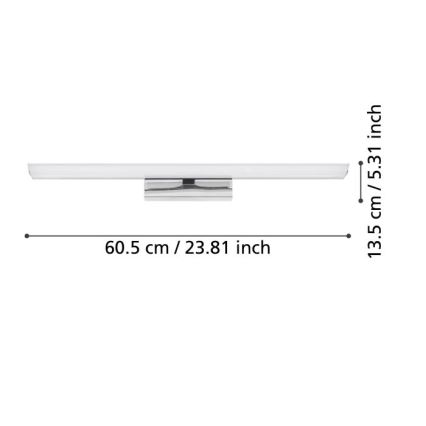 Eglo - LED RGBW Himmennettävä kylpyhuoneen peilivalo 15,6W/230V IP44 ZigBee