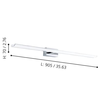 Eglo - LED RGBW Himmennettävä kylpyhuoneen peilivalo 21,5W/230V IP44 ZigBee