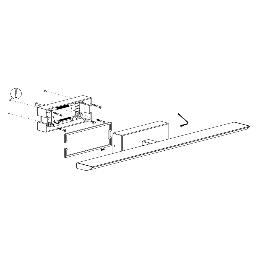 Eglo - LED RGBW Himmennettävä kylpyhuoneen peilivalo 21,5W/230V IP44 ZigBee